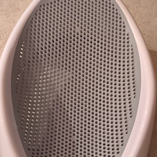 Grey perforated baby bath - perforated,