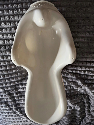 White baby bath seat support - white,