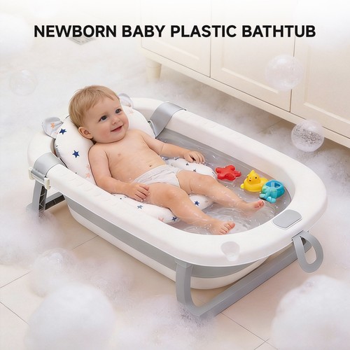 Foldable baby bath tub with - baby,