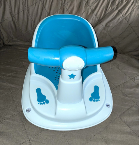 Blue white baby bath - blue,